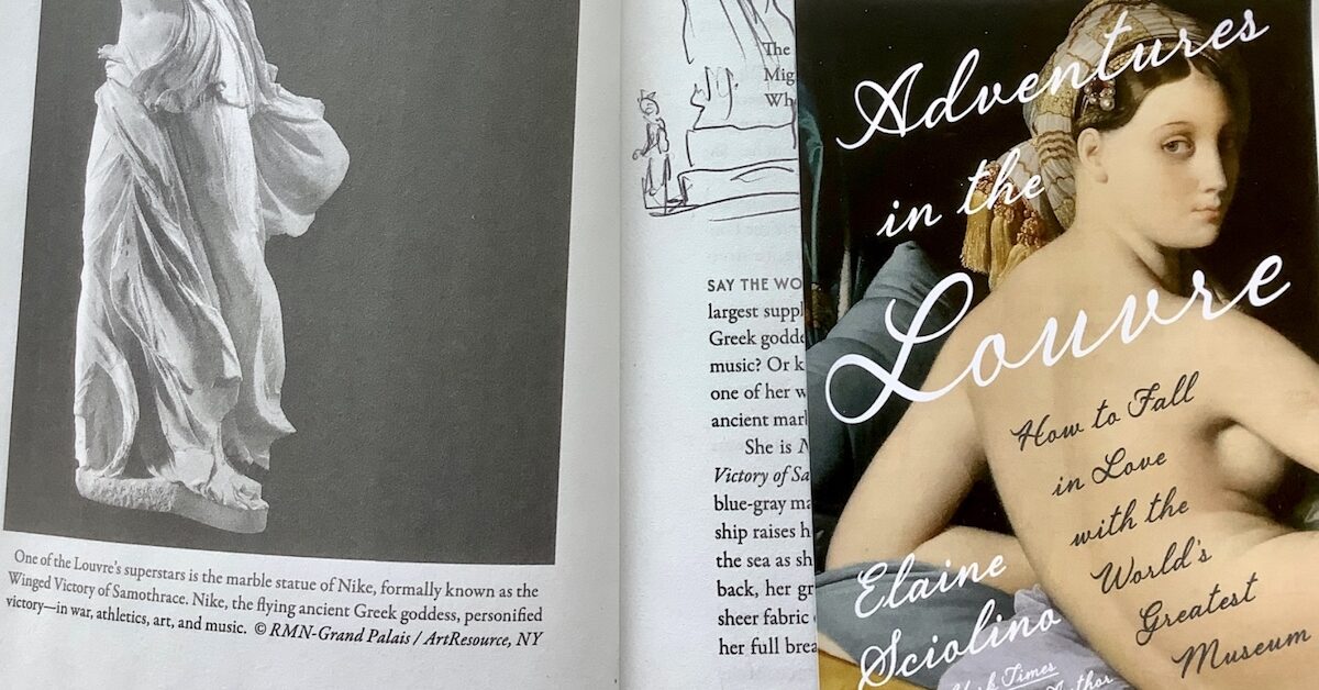 Book cover on top of open book pages with art photographs.
