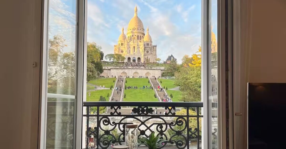 View of the Sacré-Coeur from Paris Airbnb