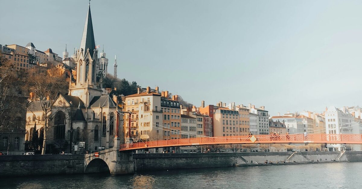 View of Lyon from the Saone River.