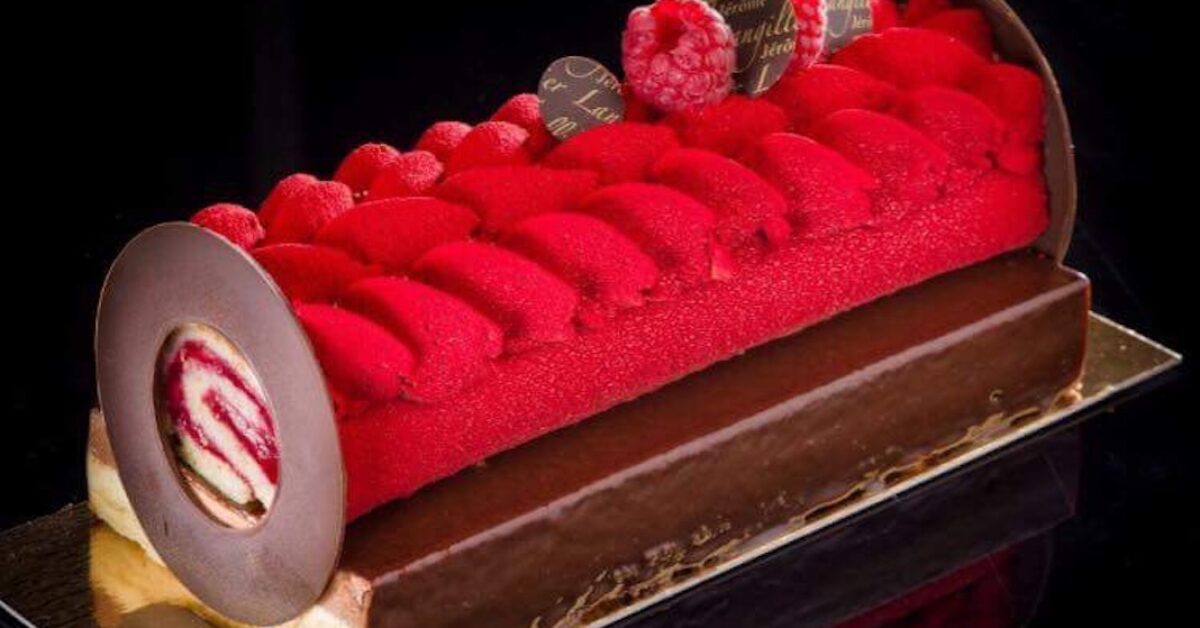 A close up of a cake