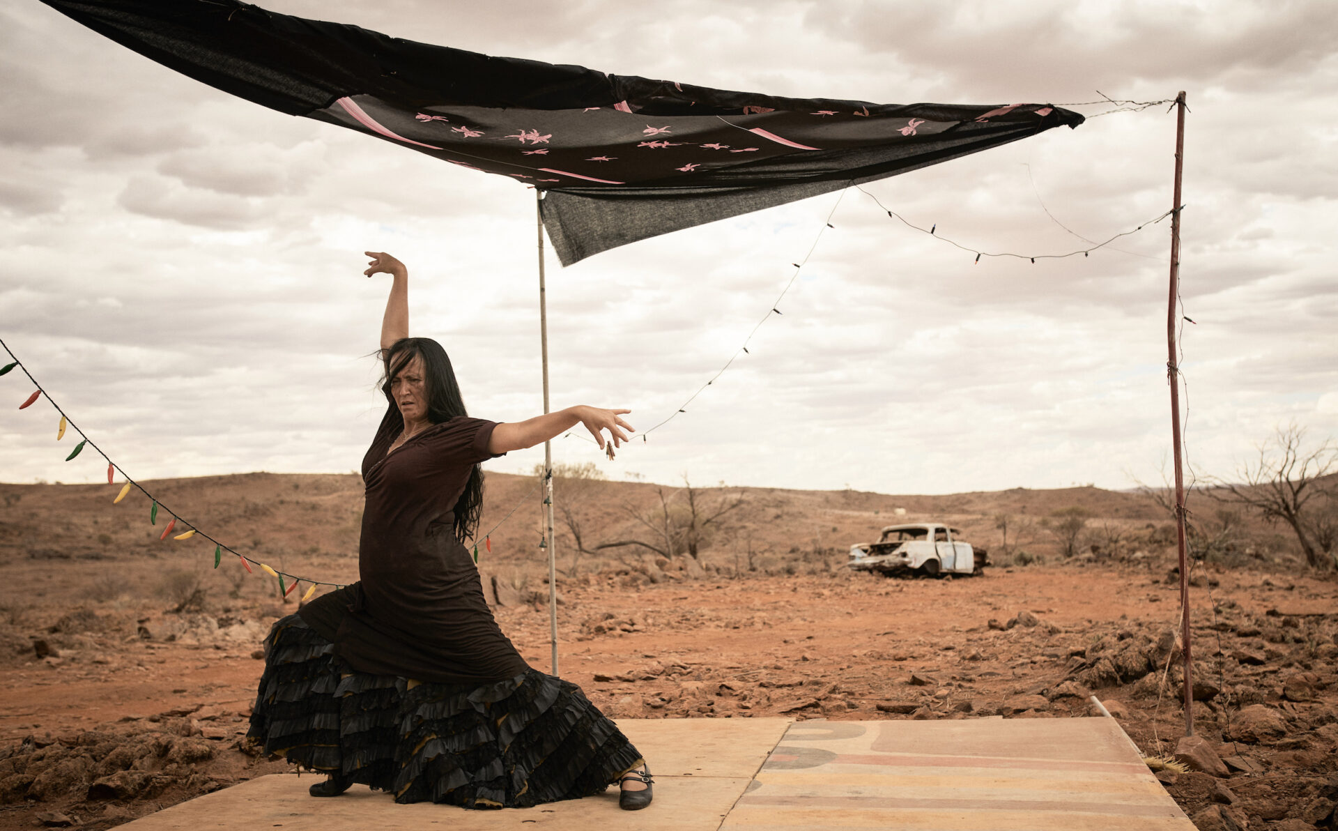 Carmen dancing in the desert