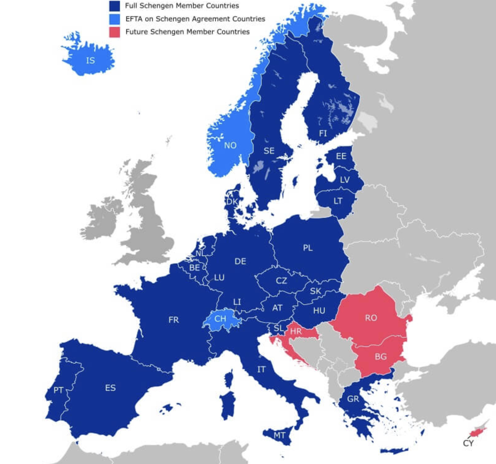 The ETIAS countries that will require travellers to have an EU travel authorisation will be those that are currently full EU Schengen States, as well as countries that are European Free Trade Association (EFTA) Members, European Microstates With Open Borders, as well as Future Schengen Members. Future Schengen Member Countries will need to implement ETIAS as part of joining the EU as a full member. Source: Etias.com/etias-countries