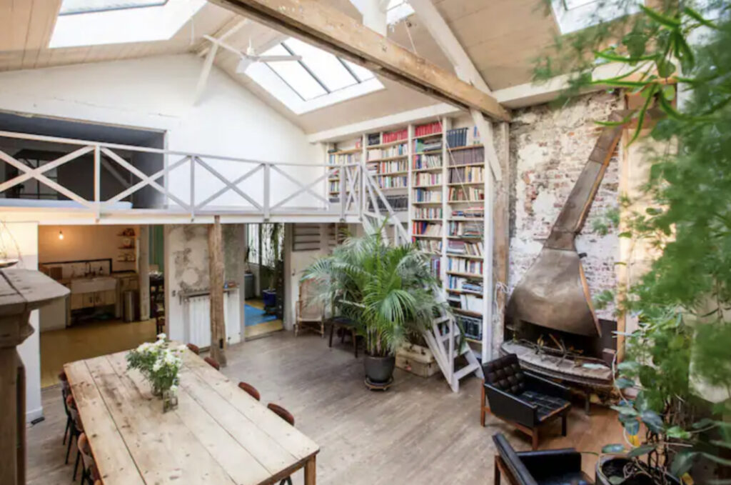 A loft with a library, Best Paris Airbnb.