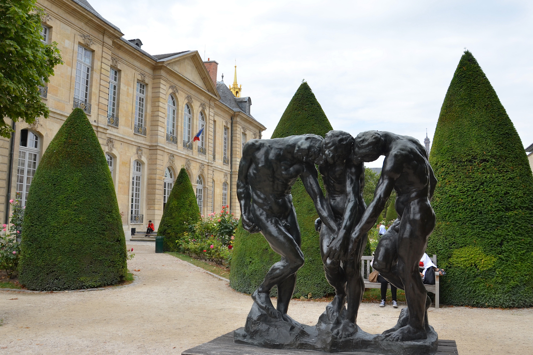 PARIS - AUG 3: The Three Shades at the Musee Rodin in Paris, France, is shown here on August 3, 2016.